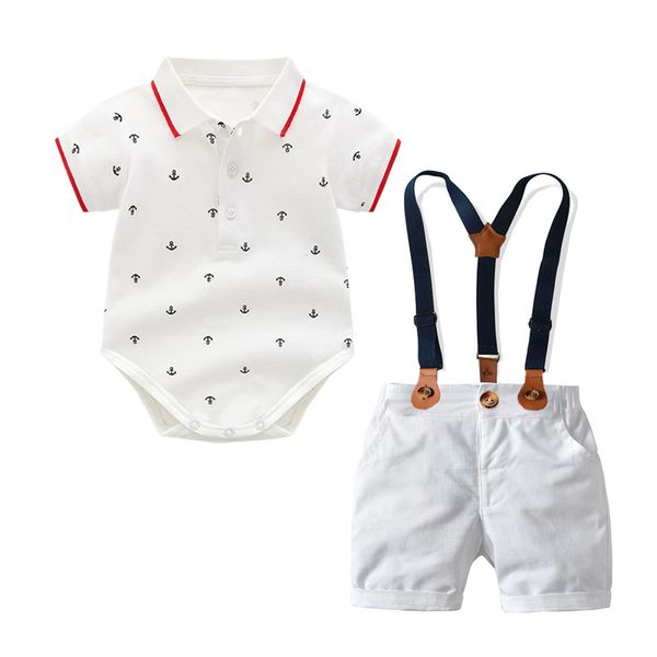 boys summer clothes for newborn baby suit lron anchor printed romper + white shorts with belt 2pcs short children outfits
boys summer clothes for newborn baby suit lron anchor printed romper + white shorts with belt 2pcs short children outfits