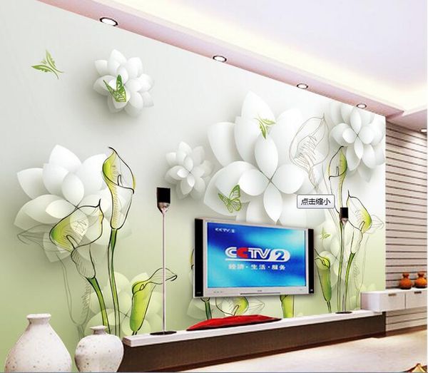 3d wall paper for living room custom p hand drawn calla lily flower background wall home decor 3d wall murals wallpaper for walls 3 d