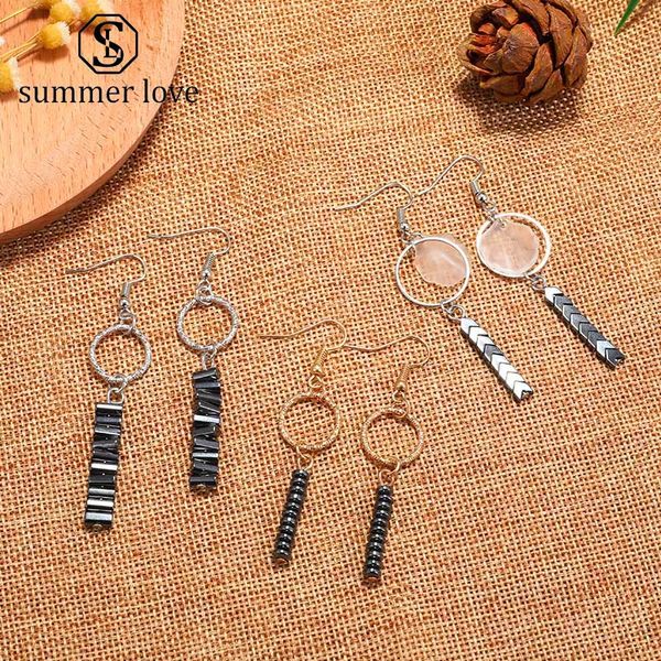 2019 new arrival handmade round natural stone beaded dangle earring for women girls hematite earring fashion jewelry gift, Silver
2019 new arrival handmade round natural stone beaded dangle earring for women girls hematite earring fashion jewelry gift, Silver