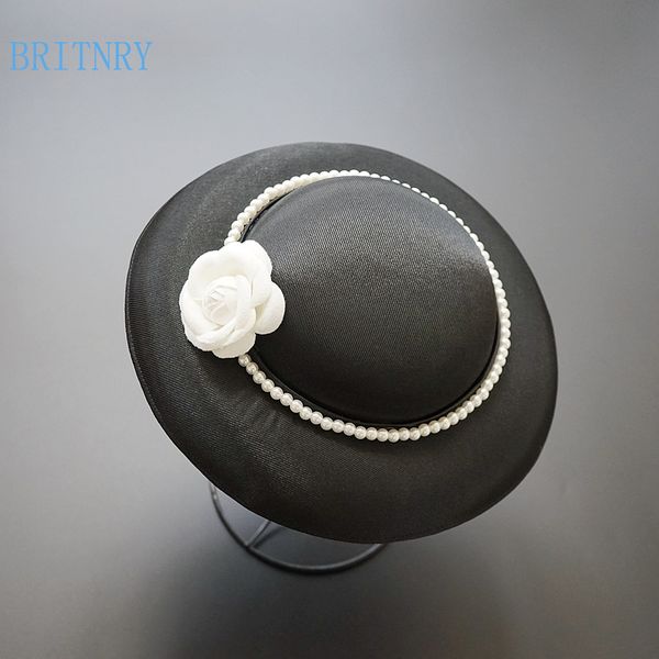 britnry vintage black wedding hat pearls with flowers fascinators for women elegant bridal hat
britnry vintage black wedding hat pearls with flowers fascinators for women elegant bridal hat