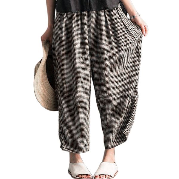 women's pants & capris autumn plus size wide leg vintage lattice for ladies mid waist loose elastic trousers cotton linen, Black;white
women's pants & capris autumn plus size wide leg vintage lattice for ladies mid waist loose elastic trousers cotton linen, Black;white
