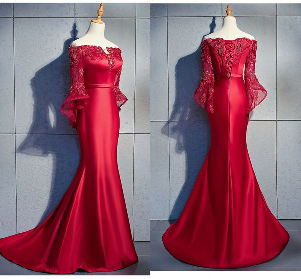 2019 boho sleeves off shoulder evening dresses prom mermaid lace applique pearls beaded lace-up dresses evening wear party dress dress, Black;red
2019 boho sleeves off shoulder evening dresses prom mermaid lace applique pearls beaded lace-up dresses evening wear party dress dress, Black;red