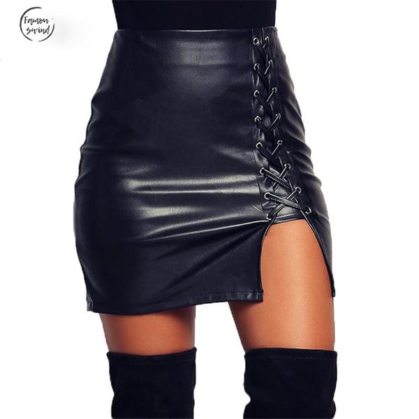 lace up black pu юбки весна лето женщин side split карандаш урожай кожа bodycon мини юбка qz1820
lace up black pu юбки весна лето женщин side split карандаш урожай кожа bodycon мини юбка qz1820