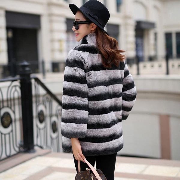 women's fur & faux winter real rex coats for women whole skin female jacket genuine coat, Black
women's fur & faux winter real rex coats for women whole skin female jacket genuine coat, Black
