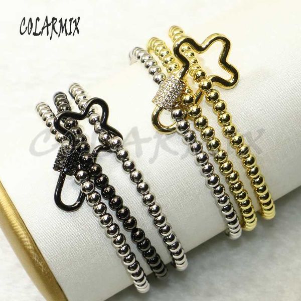 5pcs crosss shape lock bracelet 3 strands beaded bracelets crystal bolt lock fashion jewelry accessories gift for women 50665, Black
5pcs crosss shape lock bracelet 3 strands beaded bracelets crystal bolt lock fashion jewelry accessories gift for women 50665, Black