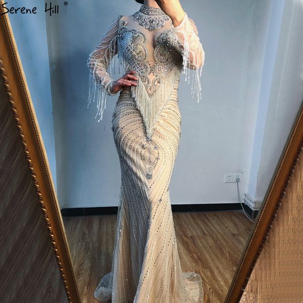 party dresses luxury mermaid long sleeves silver nude beading tassel evening high neck formal gowns serene hill 2021 bla70525, White;black
party dresses luxury mermaid long sleeves silver nude beading tassel evening high neck formal gowns serene hill 2021 bla70525, White;black