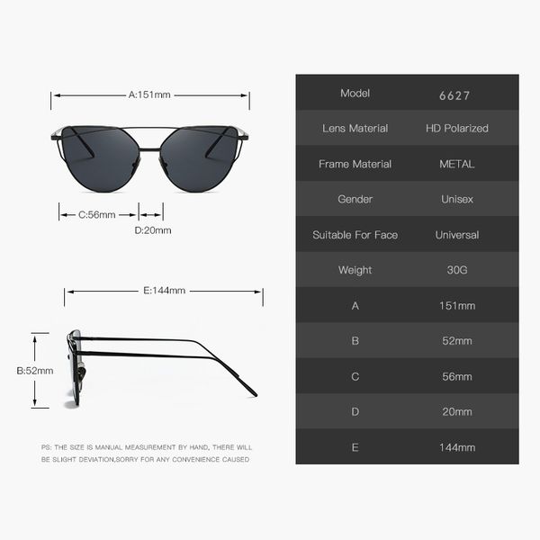 2020 fashion cat eye vintage rose gold mirror woman's sunglasses metal reflective flat lens tourism sunglasses multi-color style, White;black
2020 fashion cat eye vintage rose gold mirror woman's sunglasses metal reflective flat lens tourism sunglasses multi-color style, White;black