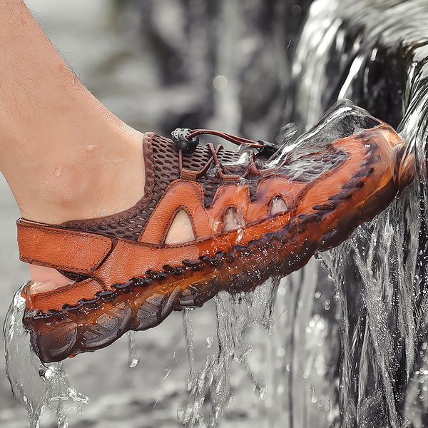 men sandals new arrival genuine split leather men beach roman sandals casual shoes flip flops slippers summer shoes 2020, Black
men sandals new arrival genuine split leather men beach roman sandals casual shoes flip flops slippers summer shoes 2020, Black