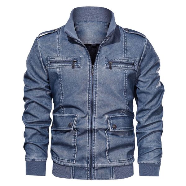 2020 the new men's leisure and velvet with young fur collar pocket washed more big yards of leather jackets, Black
2020 the new men's leisure and velvet with young fur collar pocket washed more big yards of leather jackets, Black