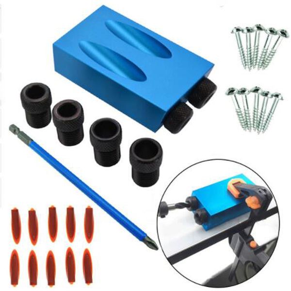 14pcs/set pocket hole jig kit locator drive adapter for woodworking angle drilling holes guide dowel jig wood tools durable
14pcs/set pocket hole jig kit locator drive adapter for woodworking angle drilling holes guide dowel jig wood tools durable