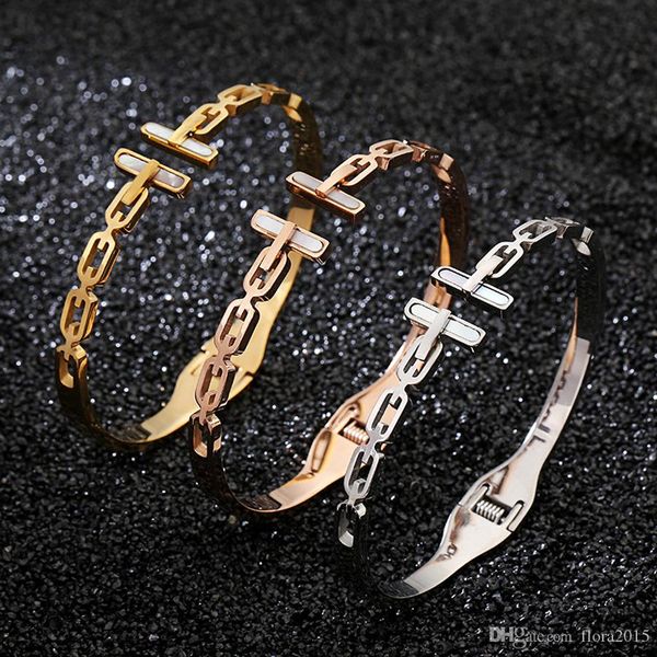 fashion brand joyeria marcas famosas double t bangle for women wedding party accessories titanium bijoux gift, Black
fashion brand joyeria marcas famosas double t bangle for women wedding party accessories titanium bijoux gift, Black