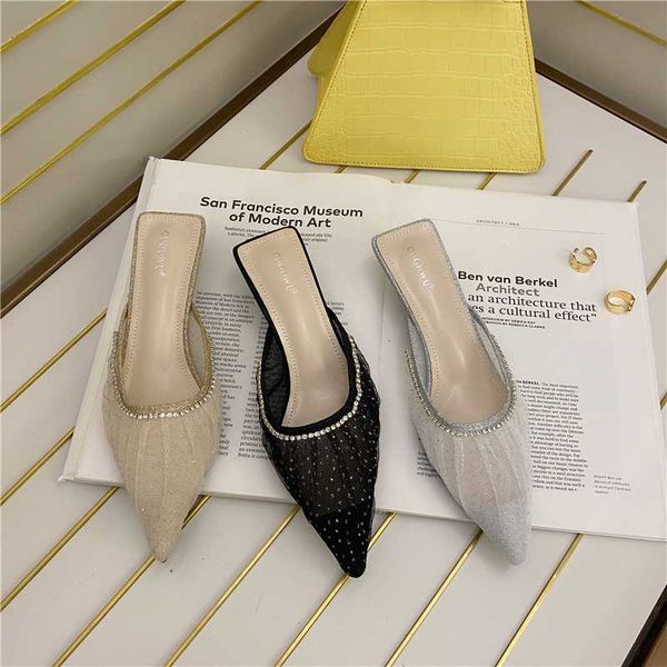 лето женщины toe тапочки остроконечные пляж тонкие каблуки мулов обувь rhinestone outside платье сексуальная женщина повседневный слайды чер, Black
лето женщины toe тапочки остроконечные пляж тонкие каблуки мулов обувь rhinestone outside платье сексуальная женщина повседневный слайды чер, Black