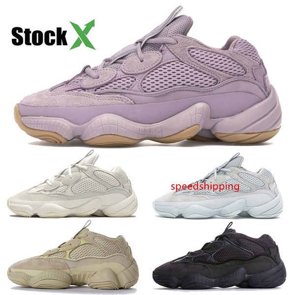 kanye west desert rat 500 men running shoes soft vision bone white utility black salt sport trainers designer shoes mens womens sneakers