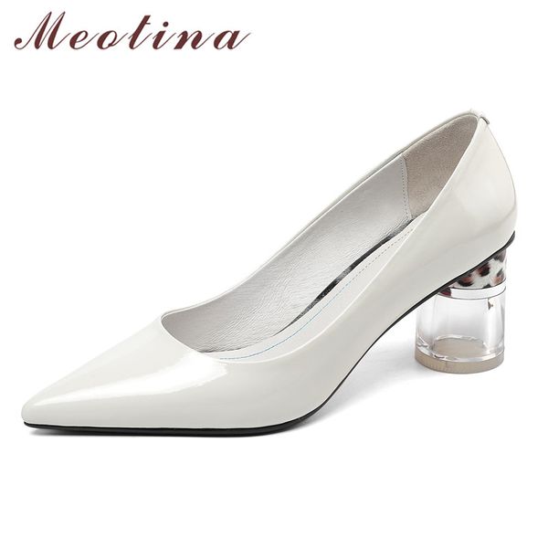 meotina high heels women pumps natural genuine leather transparent round high heel shoes leopard pointed toe office ladies shoes, Black
meotina high heels women pumps natural genuine leather transparent round high heel shoes leopard pointed toe office ladies shoes, Black