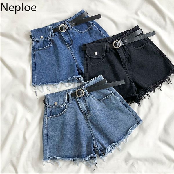 neploe demin women shorts belt high waist 2020 summer korean causal bottoms tassel pockets jeans short feminimos 4b252, White;black
neploe demin women shorts belt high waist 2020 summer korean causal bottoms tassel pockets jeans short feminimos 4b252, White;black