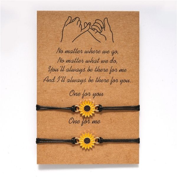 2pcs/set handmade sunflower black leather string bracelet adjustable bracelet love and friendship him and her gifts, Golden;silver
2pcs/set handmade sunflower black leather string bracelet adjustable bracelet love and friendship him and her gifts, Golden;silver