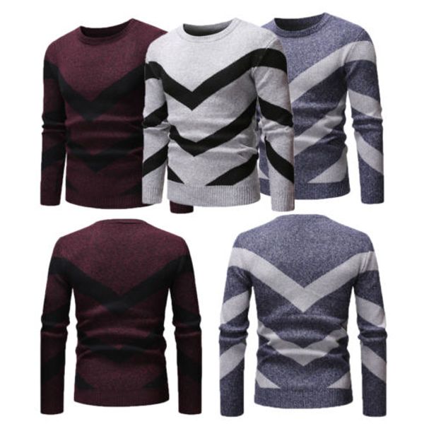 2019 men's color splice long sleeves casual o-neck slim sweater jumper knitted wear pullover, White;black
2019 men's color splice long sleeves casual o-neck slim sweater jumper knitted wear pullover, White;black
