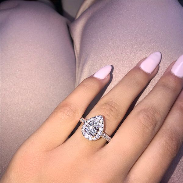 vecalon lovers promise ring set pear cut 5a zircon stone 925 sterling silver engagement wedding band rings for women jewelry, Slivery;golden
vecalon lovers promise ring set pear cut 5a zircon stone 925 sterling silver engagement wedding band rings for women jewelry, Slivery;golden