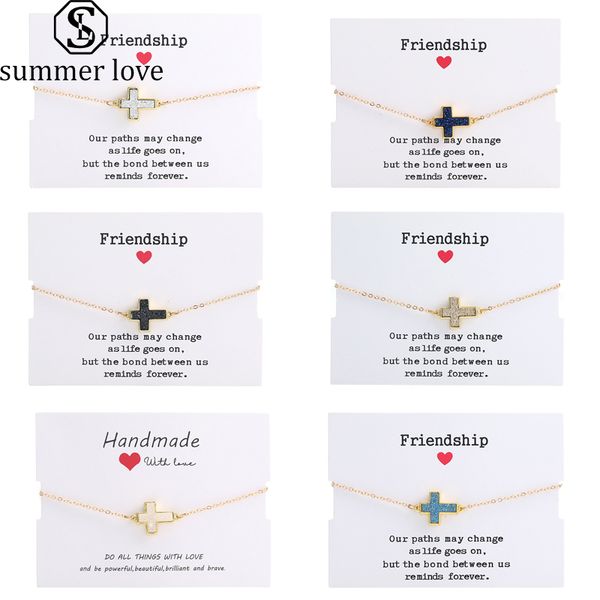 fashion design women cross charm bracelets natural resin druzy stone gold copper chain bracelets bangles for girl summer jewelry gifts, Black
fashion design women cross charm bracelets natural resin druzy stone gold copper chain bracelets bangles for girl summer jewelry gifts, Black