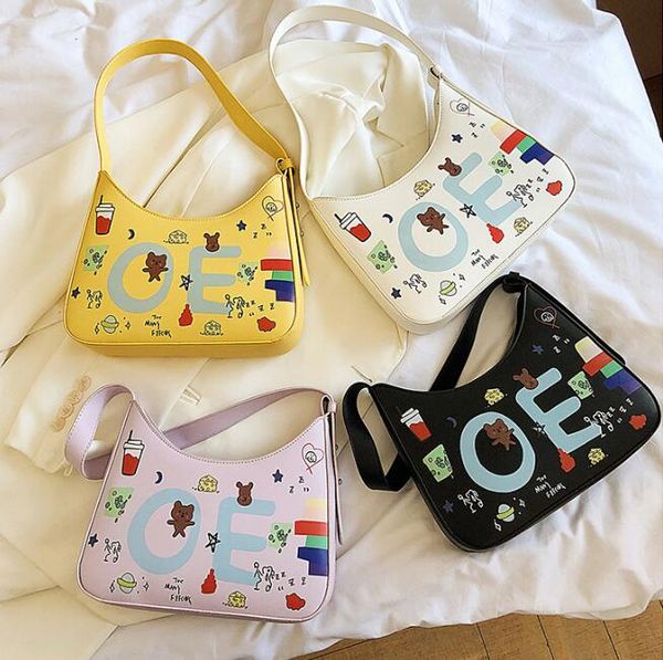 2020 new handbags purses women graffiti personality shoulder bags letter fashion girls baguette bag crossbody
2020 new handbags purses women graffiti personality shoulder bags letter fashion girls baguette bag crossbody
