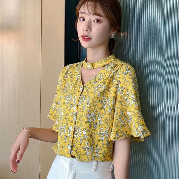 women's blouses & shirts 2021women print flower chiffon summer casual korean loose short sleeve shirt elegant office blouse ladies stre, White
women's blouses & shirts 2021women print flower chiffon summer casual korean loose short sleeve shirt elegant office blouse ladies stre, White
