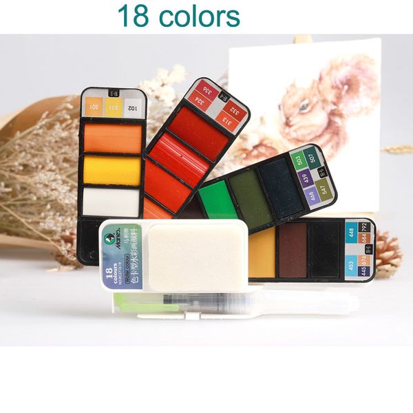 18/25/33/42 colors solid watercolor paint set with water brush pen foldable travel water color pigment
18/25/33/42 colors solid watercolor paint set with water brush pen foldable travel water color pigment