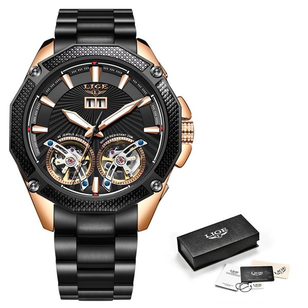 2020 watch men lige new black classic mens automatic mechanical watches double waterproof clock+box, Slivery;brown
2020 watch men lige new black classic mens automatic mechanical watches double waterproof clock+box, Slivery;brown