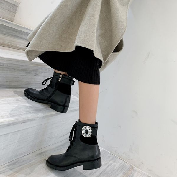tanariya new arrival shoes woman boots women autumn/winter 2019 boots with thick cowhide straps, Black
tanariya new arrival shoes woman boots women autumn/winter 2019 boots with thick cowhide straps, Black
