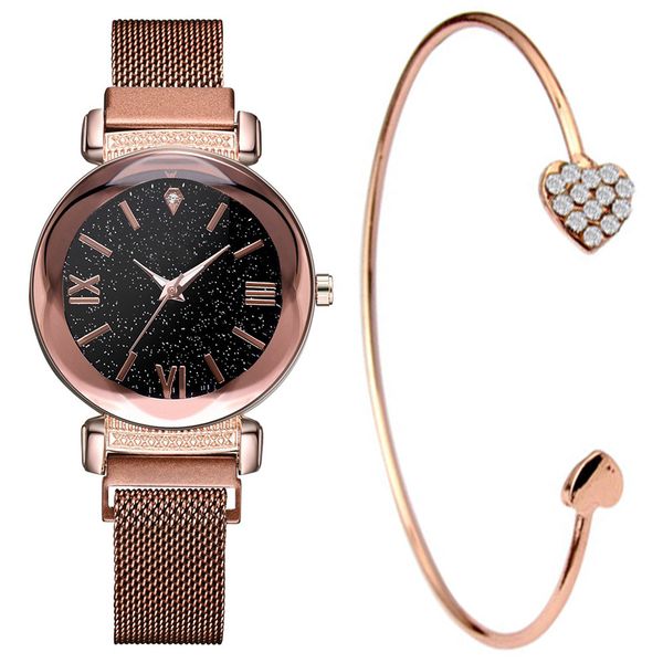 ladies fashion creative mesh band quartz watch + bracelet set boutique packaging gift choice ---2pcs/set, Slivery;brown
ladies fashion creative mesh band quartz watch + bracelet set boutique packaging gift choice ---2pcs/set, Slivery;brown