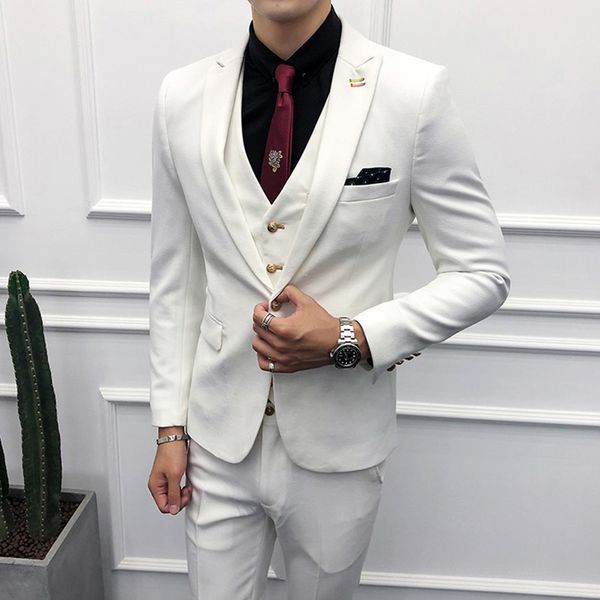 2019 white suit men slim fit business formal wear tuxedo wedding suits evening dress mens suits casual man prom blazer custom made, Black;gray
2019 white suit men slim fit business formal wear tuxedo wedding suits evening dress mens suits casual man prom blazer custom made, Black;gray