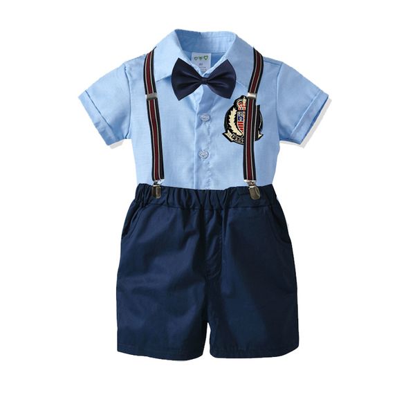 Aliex summer cotton men's treasure bow tie gentleman strap shorts short-sleeved shirt four-piece suit children's suit, White
Aliex summer cotton men's treasure bow tie gentleman strap shorts short-sleeved shirt four-piece suit children's suit, White