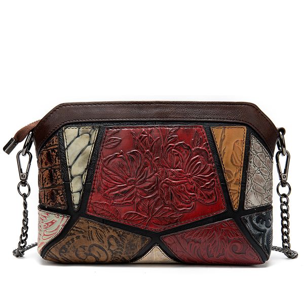 women shoulder crossbody embossed bags patchwork ladies travel national style chain female small messenger genuine leather bag
women shoulder crossbody embossed bags patchwork ladies travel national style chain female small messenger genuine leather bag