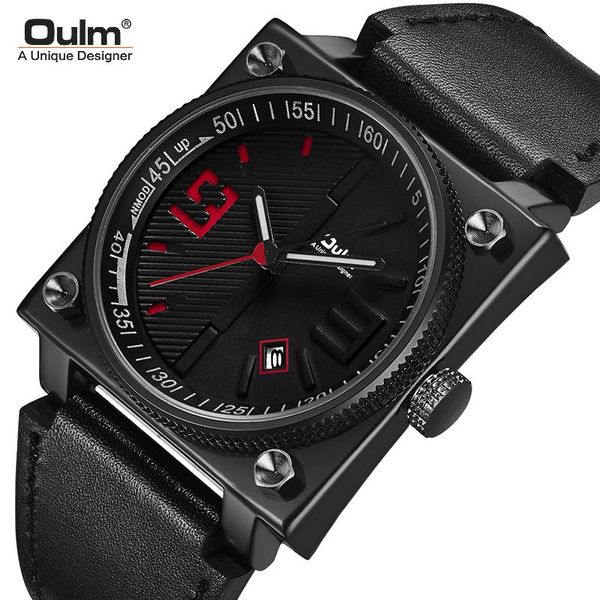 oulm fashion square men's watch luxury leather waterproof square quartz watch watch, Slivery;brown
oulm fashion square men's watch luxury leather waterproof square quartz watch watch, Slivery;brown