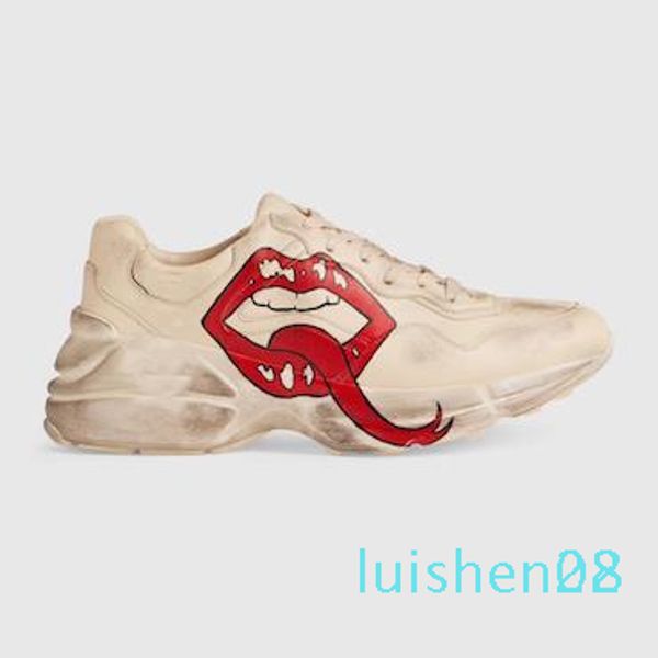 men rhyton casual shoes dad sneaker paris fashion luxury designer women shoe platform tripler strawberry wave mouth tiger web print l28, Black 
men rhyton casual shoes dad sneaker paris fashion luxury designer women shoe platform tripler strawberry wave mouth tiger web print l28, Black