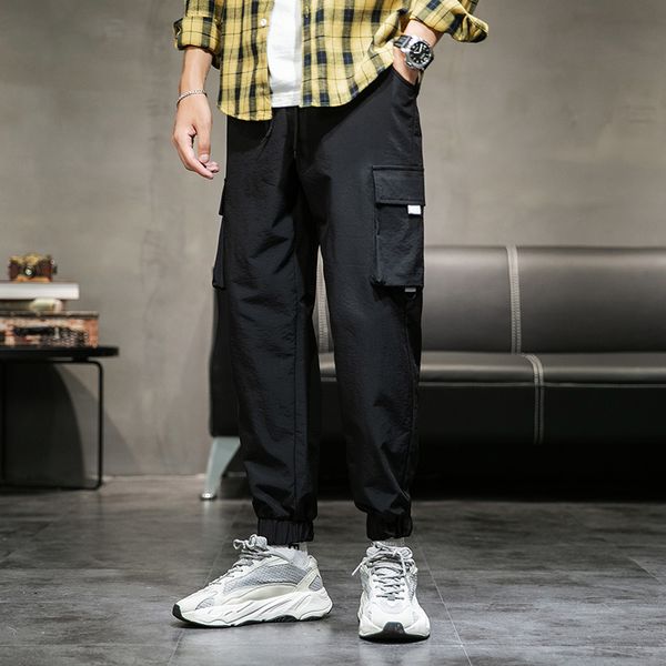 pants men 2020 new street trend pocket beam black cropped overalls men loose large size drawstring pants
pants men 2020 new street trend pocket beam black cropped overalls men loose large size drawstring pants