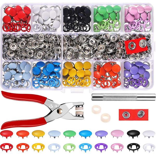 200pcs snaps fastener and snap pliers set for sewing and crafting five-claw buckle hand-clamp tool colors metal sewing, Black
200pcs snaps fastener and snap pliers set for sewing and crafting five-claw buckle hand-clamp tool colors metal sewing, Black
