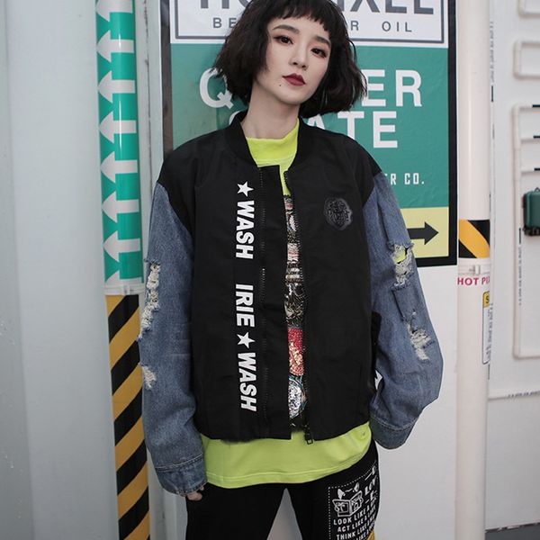 women's jackets cotton denim bomber jacket female autumn spring women baseball blue black jean coat hip without hood windbreaker, Black;brown
women's jackets cotton denim bomber jacket female autumn spring women baseball blue black jean coat hip without hood windbreaker, Black;brown
