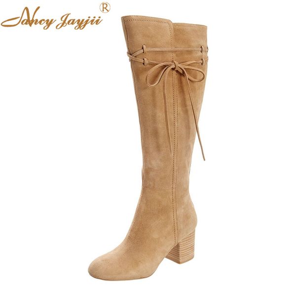 flock women shoes boots ladies knee-high high square heels solid round toe zipper leisure mature sweet lace-up basic 2019, Black
flock women shoes boots ladies knee-high high square heels solid round toe zipper leisure mature sweet lace-up basic 2019, Black