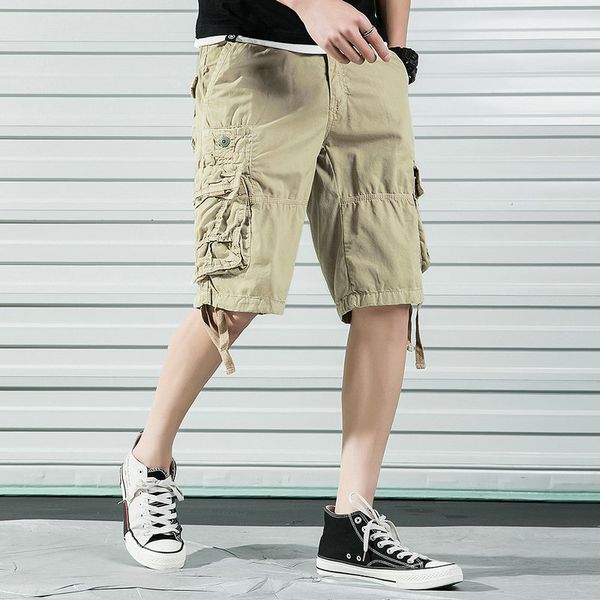 2019 new mens cargo shorts summer cotton shorts men multi-pocket homme casual bermuda trousers, White;black
2019 new mens cargo shorts summer cotton shorts men multi-pocket homme casual bermuda trousers, White;black