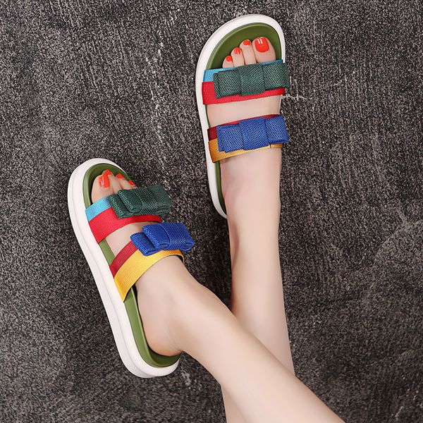 slippers for women summer 2019 new flat students flat bottom leisure beach shoes women patchwork colorful girls slides, Black
slippers for women summer 2019 new flat students flat bottom leisure beach shoes women patchwork colorful girls slides, Black