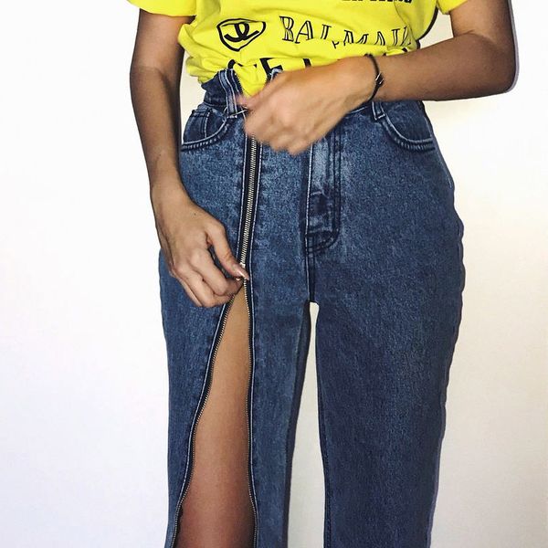 zipper slit women jeans high waist wide leg straight jeans streetwear korean pants ladies 2019 fashion denim trousers, Blue
zipper slit women jeans high waist wide leg straight jeans streetwear korean pants ladies 2019 fashion denim trousers, Blue