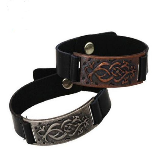 retro flower tattoo metal black leather cuff bracelets antique silver copper plated mens jewelry personality bracelets & bangles, White
retro flower tattoo metal black leather cuff bracelets antique silver copper plated mens jewelry personality bracelets & bangles, White
