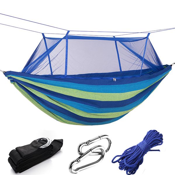 thicken canvas hammock camping with mosquito outside prevent rollover double swing hanging chiar bed red stripe leisure hammoks 
thicken canvas hammock camping with mosquito outside prevent rollover double swing hanging chiar bed red stripe leisure hammoks