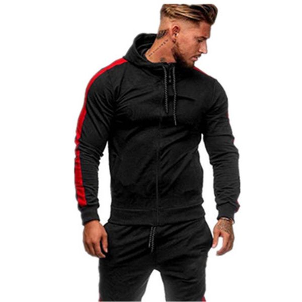 men hooded cardigan sports casual wear zipper fashion tide jacquard hoodies fleece jacket fall sweatshirts autumn coat, Black
men hooded cardigan sports casual wear zipper fashion tide jacquard hoodies fleece jacket fall sweatshirts autumn coat, Black