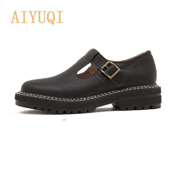 dress shoes aiyuqi women 2021 spring genuine leather ladies oxford women's mary jane loafers, Black
dress shoes aiyuqi women 2021 spring genuine leather ladies oxford women's mary jane loafers, Black