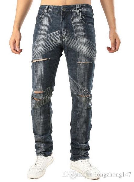 men bleached elasticity biker jeans straight draped jeans trousers skinny pants man's pencil rippid pants casual fashion jeans size:28, Blue
men bleached elasticity biker jeans straight draped jeans trousers skinny pants man's pencil rippid pants casual fashion jeans size:28, Blue