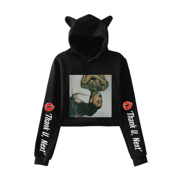 2019 new style ariana grande trend around series mock two-piece hooded sweater women's, Black
2019 new style ariana grande trend around series mock two-piece hooded sweater women's, Black