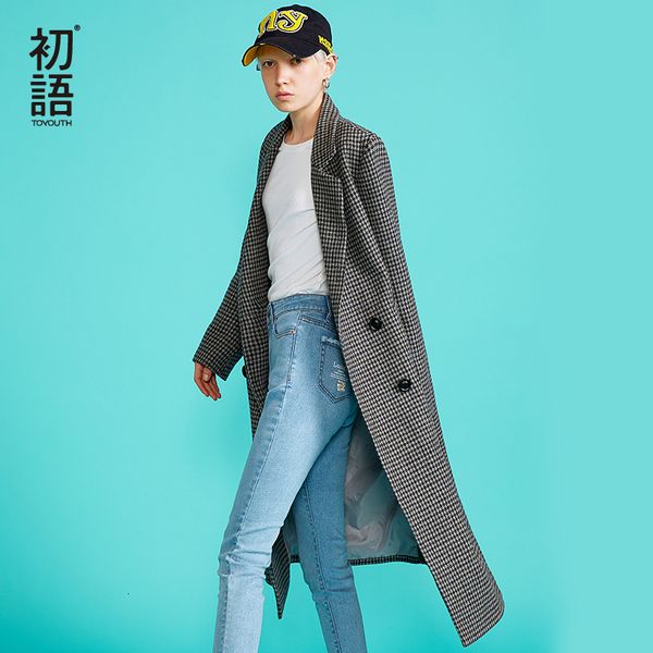toyouth womens wool plaid long coat loose plus size coat straight double breasted coats korean winter coat abrigo mujer invierno y190926, Black
toyouth womens wool plaid long coat loose plus size coat straight double breasted coats korean winter coat abrigo mujer invierno y190926, Black