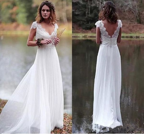 Vestido De Noiva 2019 Chiffon Deep V Neck A-line Wedding Dresses Cap Sleeves Lace Appliques Beach Boho Wedding Bridal Gowns Custom Made, White
Vestido De Noiva 2019 Chiffon Deep V Neck A-line Wedding Dresses Cap Sleeves Lace Appliques Beach Boho Wedding Bridal Gowns Custom Made, White