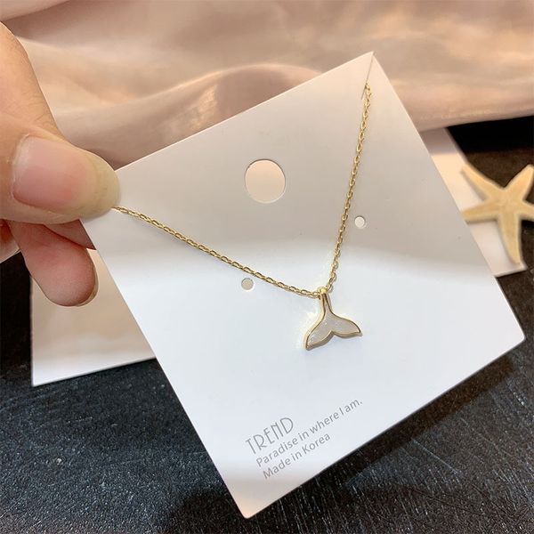 korean style simple sweet mermaid tail necklace plated 14k gold clavicle chain super fairy all-match small fresh item, Silver
korean style simple sweet mermaid tail necklace plated 14k gold clavicle chain super fairy all-match small fresh item, Silver